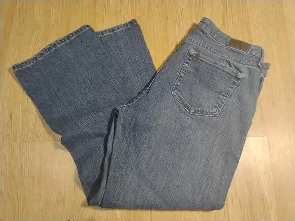 Lee at the waist Jean Women 14p Blue Denim Straight High Rise