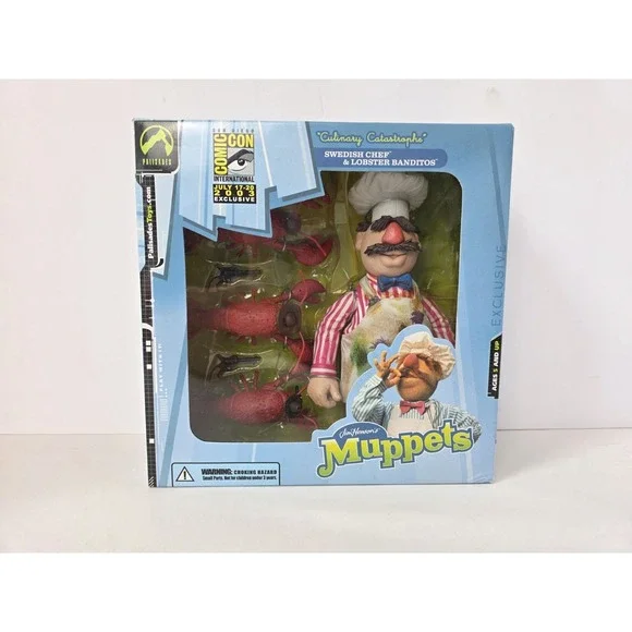 Jim Henson Muppets Culinary Catastrophy Cwedish Chef figure NIB Comic Con 2003