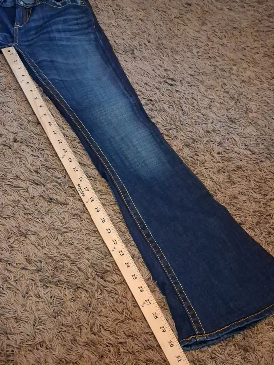 Big Star Alexa Mid-Rise Flare Darkwash Jeans Size 25 (Fits Like A 28 )