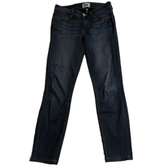 PAIGE Verdugo Ankle Skinny Jeans Women's 27 Dark Wash Stretch Denim‎