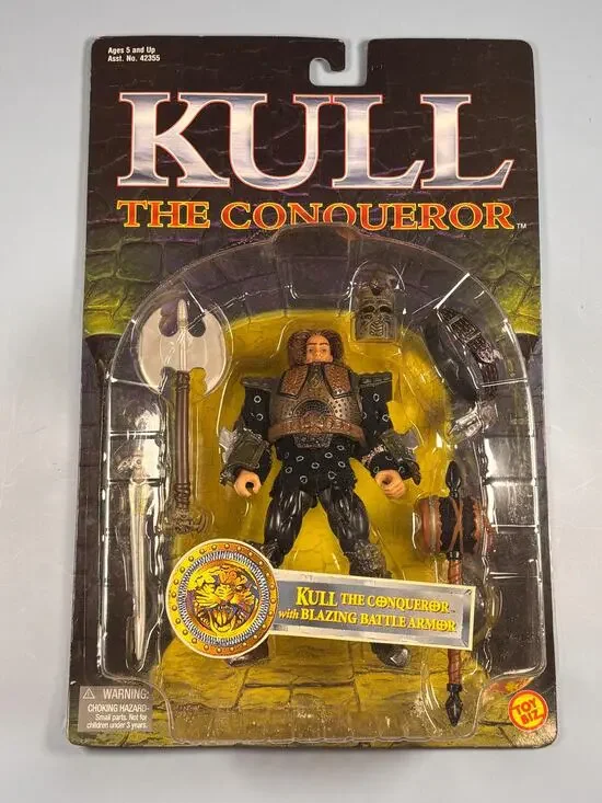 Vintage 1997 Kull the Conqueror Action Figure Blazing Battle Armour 5” Toy Biz