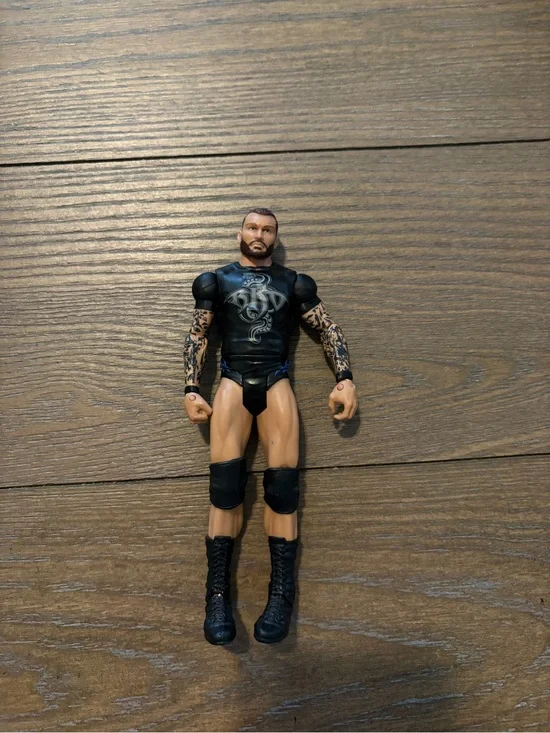 Poseable Black Tattooed Wrestler Action Figure - Kids Toys