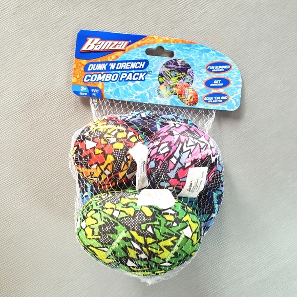 BANZAI Dunk 'n Drench Combo Pack 4 pcs