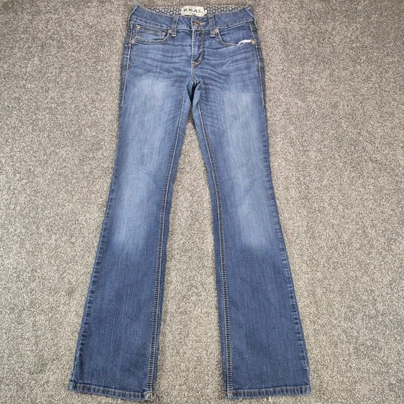 Ariat REAL Denim Womens 27L Perfect Rise Rosa Boot Cut Jeans Western 27x33