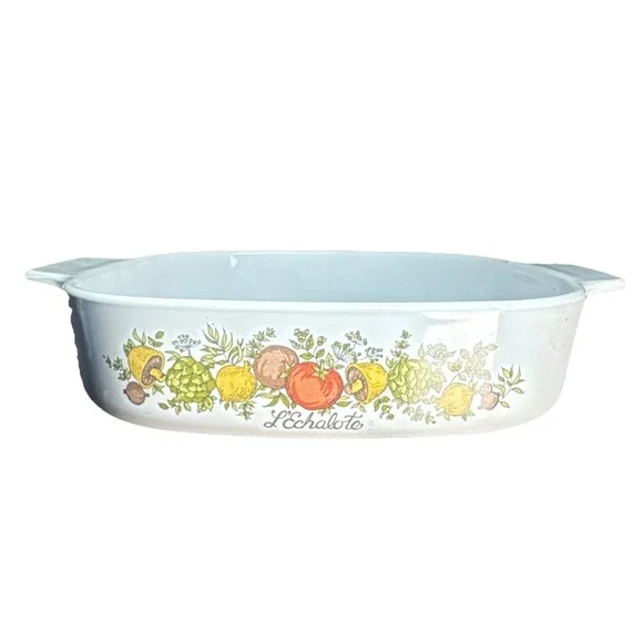 Vintage backstamp CorningWare Spice o Life L'Echalote A-8-B Casserole Dish w/Lid