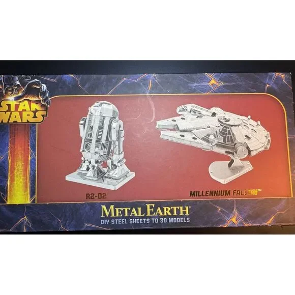 Star‎ Wars Metal Earth:Steel Sheets to 3D Models | R2 D2 + Millennium Falcon New