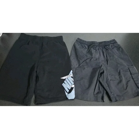 2pc Nike Sportswear Cargo Fleece Short Black Boys L‎ Gym Active Play Basketball