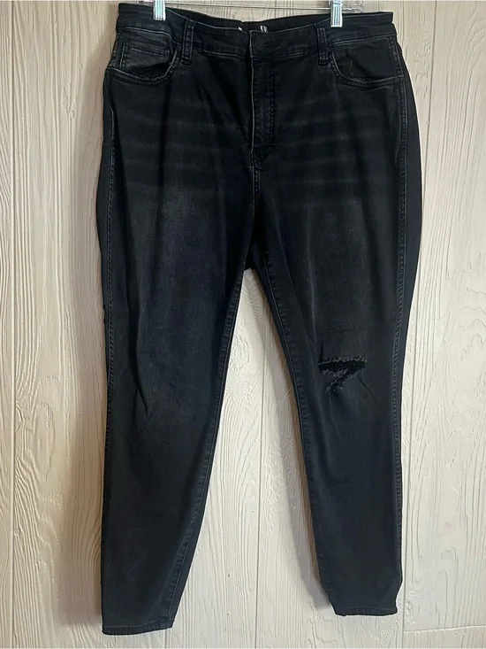 KUT from the Kloth Fab Ab Women's 14W Black High Rise Ankle Skinny Jeans