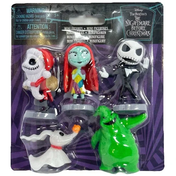 Disney Nightmare Before Christmas Mini Figures Jack Sally Oogie Zero Set