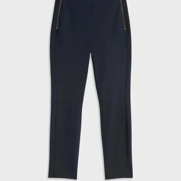 TED BAKER LONDON  Black Skinny Ankle Grazer Pants, black cropped