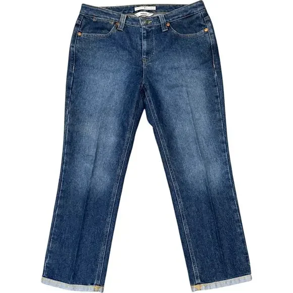 Tommy Hilfiger Hipster Cropped Rolled Cuff Jeans 8
