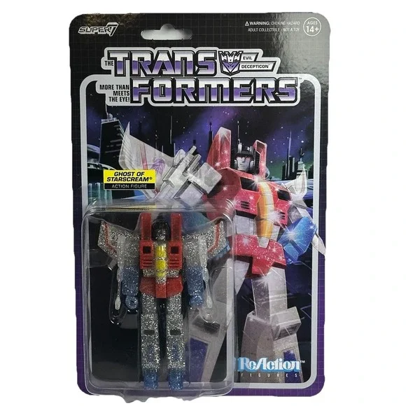 Transformers Ghost of Starscream ReAction Figure Super7 Glitter Decepticon NIP