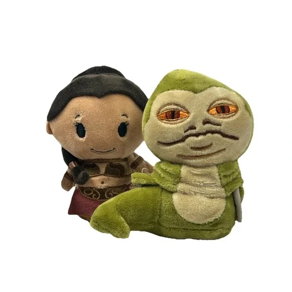 Hallmark itty bittys Princess Leia Jabba Plush Star Wars Comic Con 2016 Set