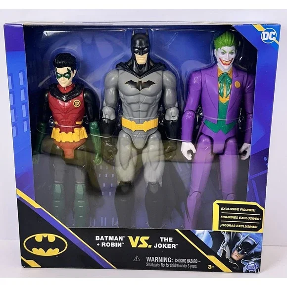 DC Batman Robin vs Joker 12 Inch Action Figure 3 Pack Spin Master 2021 New
