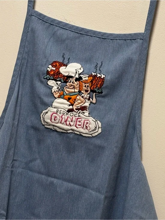 Bedrock diner the flinstones apron 1994 vintage cookware