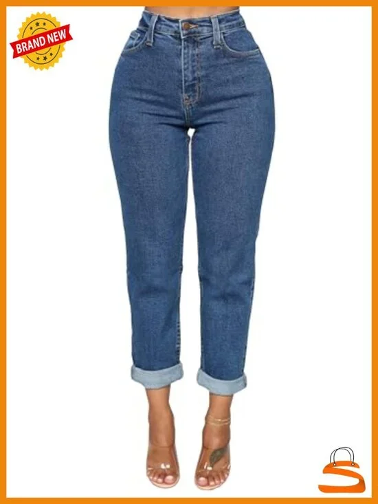 Women's Stretchy Ripped Distressed Boyfriend Jeans