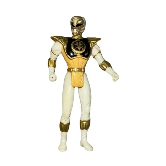 Vintage Mighty Morphin Power Rangers White Ranger Action Figure 4