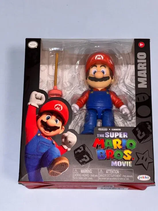 The Super Mario Bros Movie 2023 Mario 5” Figure Jakks Pacific Nintendo Plunger