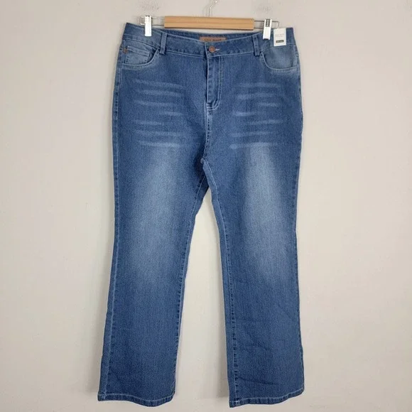Judy Blue Womens Mid Rise‎ XL Blue Stretch Jeans Preppy Denim School 34