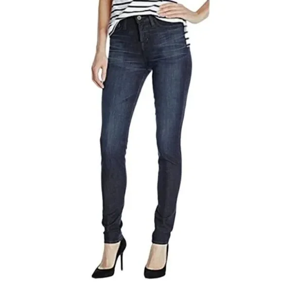 NEW Big Star Ella High Rise Skinny Jeans‎ Blue Dark Wash Womens Stretch Size 26