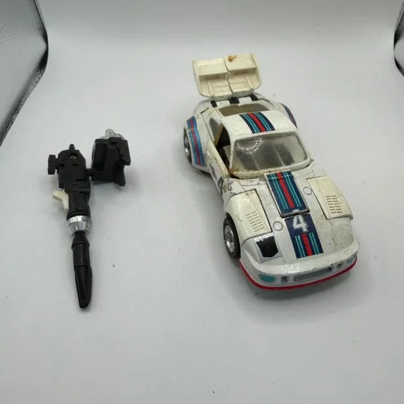Vintage 1984 Transformers G1 Jazz‎ Porsche 935 Turbo Martini Racing Cannon AS IS