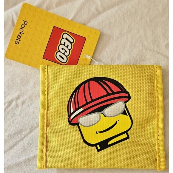 LEGO Small Snack Pouch Yellow Minifigure Wallet Pocket‎ Case NWT