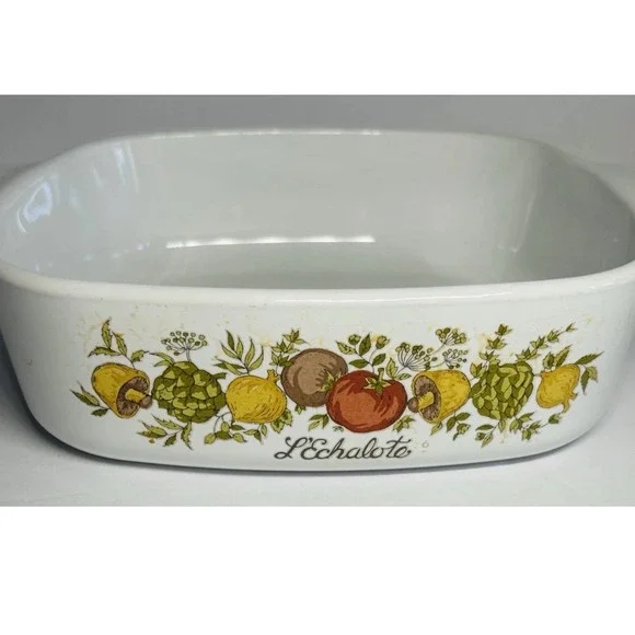 VINTAGE Corning Ware Spice of Life L'Echalote #51 1 Liter Casserole/A-1-B No Lid