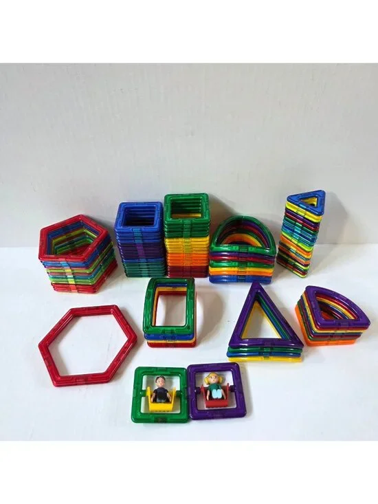 Magformers Magnetic Building Tiles 94 Piece Assorted Shapes Lot STEM