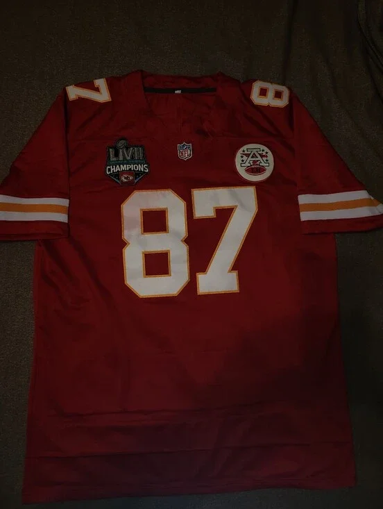Embroidered Super Bowl 58 KC Chiefs Kelce Jersey