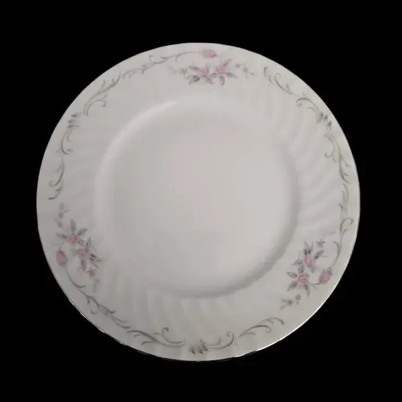Gold Standard Japan Pink Floral Porcelain Bread Plates Set of 4 Vintage