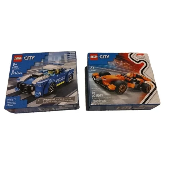 LEGO City McLaren‎ F1 Race Car Toy with Driver Minifigure Police Car