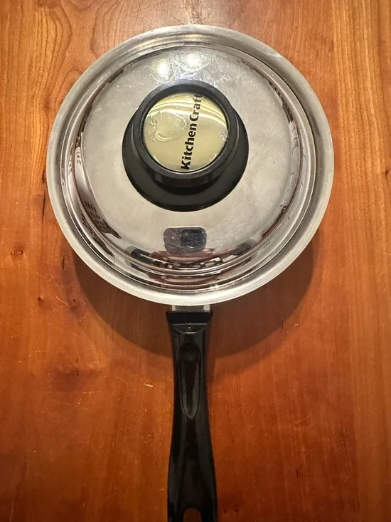 Kitchen Craft Saucepan with Lid - Black Handle