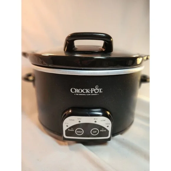 Crock-Pot The Original Slow Cooker Black Programmable Oval Hinged Lid 4-10 Hr