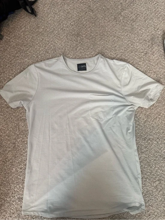Cuts Clothing Light Gray Short Sleeve Pocket Tee