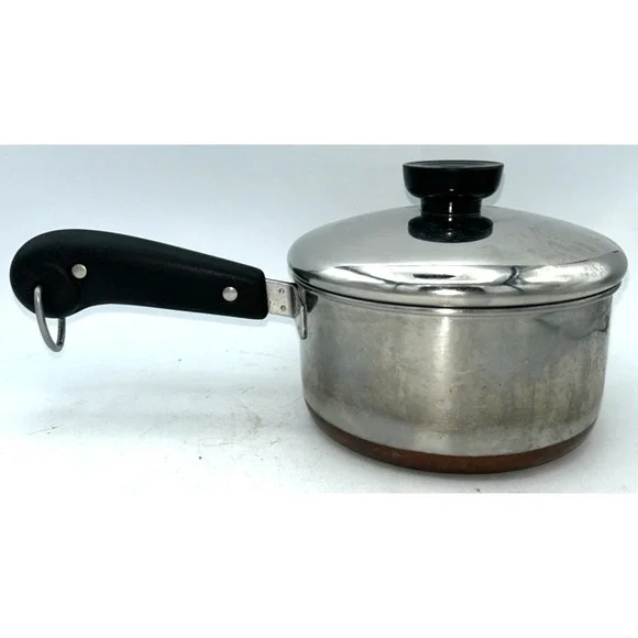 Revere Ware  Stainless Steel Copper Bottom 1 Qt Saucepan ‎ W/Lid Clinton IL