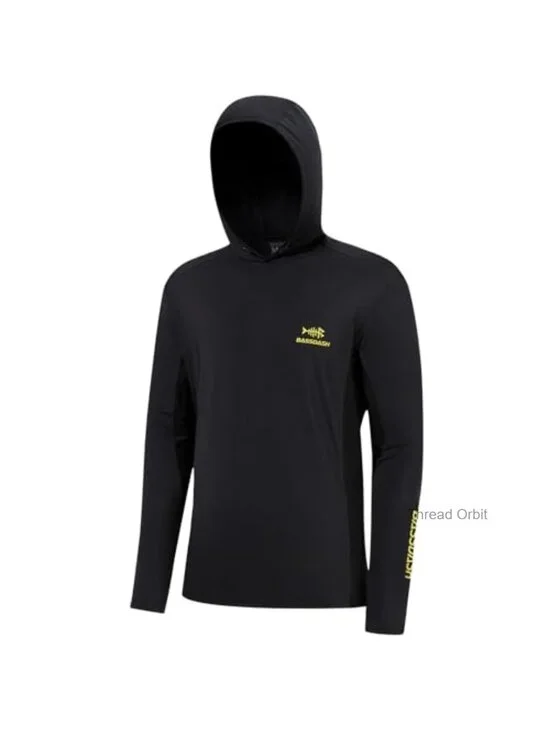 UPF 50+ Drawstring Fishing Hoodie UV Sun Protection Long Sleeve Quick-Dry
