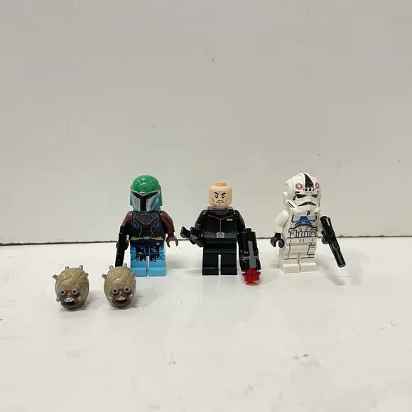 Star Wars Lego Minifigure Lot Of 3 AT-AT Driver Imperial Officer Mandalorian
