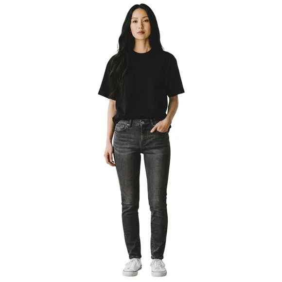 Pistola Skinny Jeans Womens 27 Faded Black Distressed P6034EFB-HLM Denim Pants