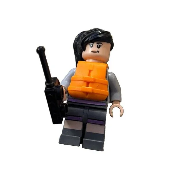 LEGO Yaz Minifigure 76942 Orange Life Jacket Jurassic World Figure