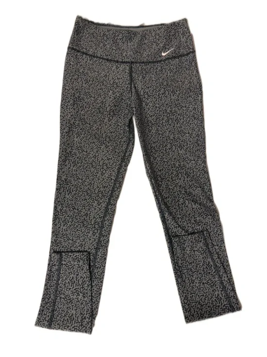 Nike Black and Gray Speckled Workout Leggings