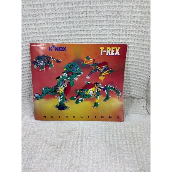 Vintage 1996 K'NEX T-Rex Instruction Manual 14123 24123 Multi-Color