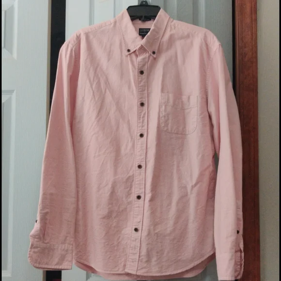 J. Crew Men's Light Pink Button-Down Shirt