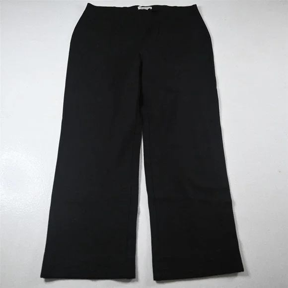 Coldwater Creek Medium (10-12) Black Ponte Pull On Bootcut Dress Womens‎ Pants