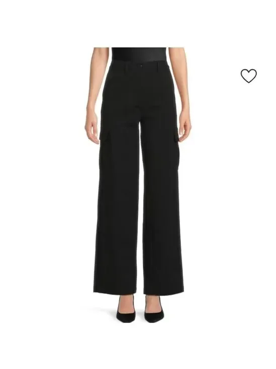 Theory Black Relaxed Fit Cargo Pants Size 6 NWOT