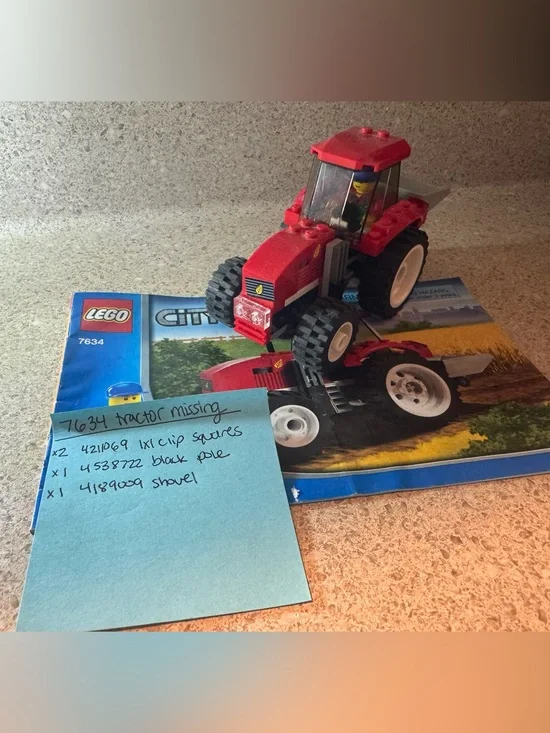 Lego City Town- 7634 Tractor 98% Complete w/ Instructions Rare Retired Set
