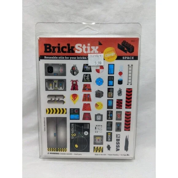 Brick Stix Plastic Building Space Theme Stickers