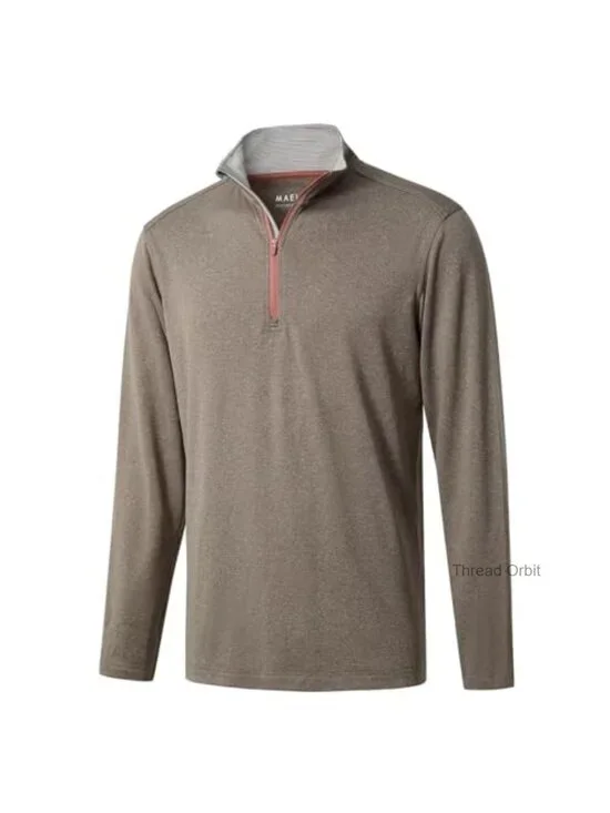 Quarter Zip Golf Pullover Men Dry Fit Long Sleeve Performance Wicking Mock Neck