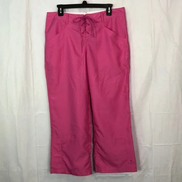 ATHLETA WOMAN WIDE LEG ANKLE PINK PANTS SIZE 12