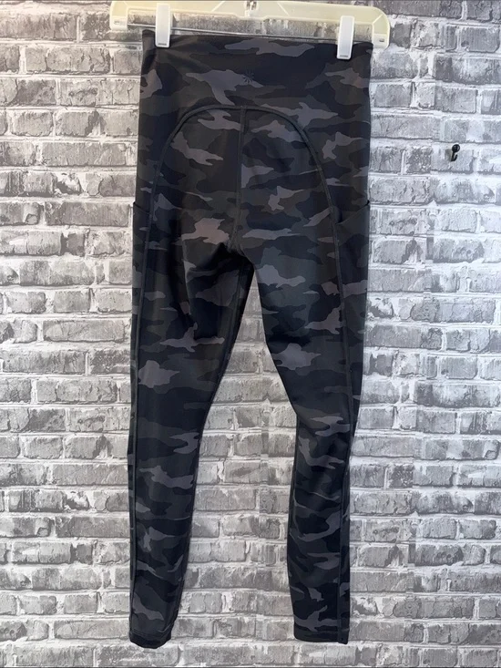 Athleta Camo Leggings - Black/Grey Stretch Bottoms