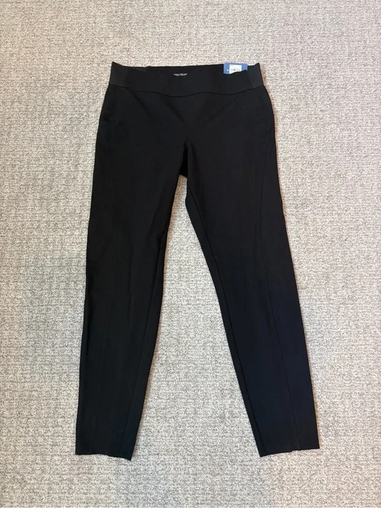 Vera Wang Black Stretch Skinny Mid-Rise Pants Size Large